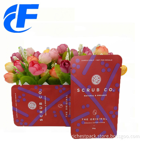 Aluminum foil three side seal custom printed bag